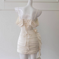 Vintage Beige Spaghetti Strap Design Sheath Party Dresses Homecoming Dresses, DP5803