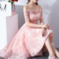 Vintage Pink Applique Off-the-shoulder Design A-line Tulle Party Dress Homecoming Dress DP6071