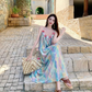 Elegantes ärmelloses Sommerkleid mit Spaghettiträgern im Vintage-Stil mit Blumenmuster für den Strandurlaub, A-Linie, DP6263