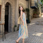 Elegantes ärmelloses Sommerkleid mit Spaghettiträgern im Vintage-Stil mit Blumenmuster für den Strandurlaub, A-Linie, DP6263