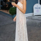 Elegant Lace Prom Dress Sheath Strapless Evening Gown Long Party Dress Formal Dress DP6721