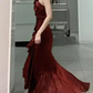 Elegant 3D Flower Satin Prom Dress Mermaid Evening Gown Party Dress Spaghetti Strap Formal Dress DP6729