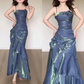 Elegant 3D Flower Satin Prom Dress Mermaid Evening Gown Party Dress Spaghetti Strap Formal Dress DP6729