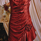 Elegant 3D Flower Satin Prom Dress Mermaid Evening Gown Party Dress Spaghetti Strap Formal Dress DP6729