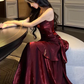 Elegant Satin Sweetheart Prom Dress Mermaid Spaghetti Strap Evening Gown Party Dress Long Formal Dress DP6732