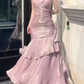 Elegant Satin Sweetheart Prom Dress Mermaid Spaghetti Strap Evening Gown Party Dress Long Formal Dress DP6732