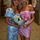 Vintage Pink Off-the-shoulder Homecoming Dress Satin Sheath Party Dress Short Cocktail Dress DP6745