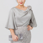 Elegant Lace Half Sleeve Cowl Neck Mother of Bride Dress Sheath Evening Gown Long Formal Dress DP6842
