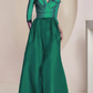 Vintage A-Line V-neck Mother of Bride Dress Long-sleeved Evening Gown Long Formal Dress DP6839