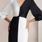 Vintage Sheath V-neck Satin Mother of Bride Dress Long Sleeve Evening Gown Floor Length Formal Dress DP6859