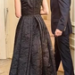 Robe de soirée élégante en dentelle noire pour mère de la mariée, sans manches, simple et formelle, DP6855