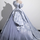 Vintage A-Line Off-the-shoulder Sweet 16 Quinceanera Ruffled Evening Dress Floor Length Ball Gown DP6899