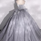 Vintage Champagne A-Line Sweet 16 Quinceanera Ruffled Strapless Evening Dress Floor Length Ball Gown DP6900