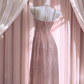Vintage Pink Sheath Prom Dress Glittering Sequin Evening Gown Party Dress Long Formal Dress DP6962