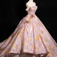 Elegante robe de soirée longue, style bal, en satin rose, ligne A, épaules dénudées, pour quincenera, DP6973