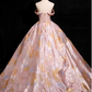 Elegante robe de soirée longue, style bal, en satin rose, ligne A, épaules dénudées, pour quincenera, DP6973