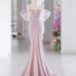 Vintage Pink Mermaid Prom Sweetheart Evening Gown Spaghetti Strap Party Dress Long Formal Dress DP6993
