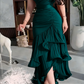 Elegant Sheath Chiffon Prom Dress Off-the-shoulder Party Dress Formal Dress DP7001
