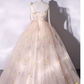 Robe de bal de quinceañera vintage coupe trapèze à appliqués floraux et décolleté en cœur DP7081