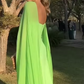 Vintage Lime Green Sheath Chiffon Cape Keyhole Neckline Mother of the Bride Dress DP7143