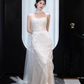 Ethereal Butterfly-Embellished Tulle Wedding Dress Sheath Strapless Bridal Gown DP7204