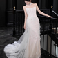 Ethereal Butterfly-Embellished Tulle Wedding Dress Sheath Strapless Bridal Gown DP7204