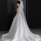 Ethereal Satin Wedding Dress Classic A-Line Strapless Bow-Embellished Bridal Gown DP7205