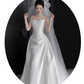 Ethereal Satin Wedding Dress Classic A-Line Strapless Bow-Embellished Bridal Gown DP7205