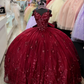 Vintage Appliques Sweetheart Lace Detachable Straps Tulle Sweet 16 Quinceanera Ball Gown DP3004