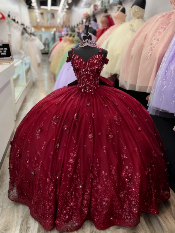 Vintage Appliques Sweetheart Lace Detachable Straps Tulle Sweet 16 Quinceanera Ball Gown DP3004