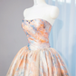 Gorgeous Watercolor Print Strapless Tulle Sweet 16 Quinceanera Ball Gown  DP7447