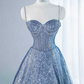 Gorgeous Blue Ombre Sweetheart Sequin Spaghetti Strap Sparkle Tulle Sweet 16 Quinceanera Ball Gown  DP7459