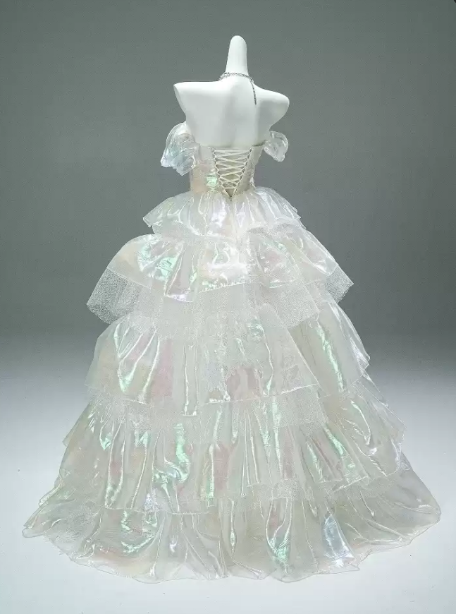Gorgeous Iridescent Organza Off-Shoulder Ruffled Tiered Sweet 16 Quinceanera Ball Gown  DP7462