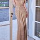 Glamorous Champagne Sequin Halter Neck Mermaid Prom Dress DP7544