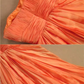 Wunderschönes orangefarbenes, trägerloses Abendkleid mit Perlenbesatz am Oberteil, Chiffon-Abendkleid DP7613