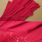Glamorous Red Strapless Sheath Evening Gown Sequin Ruffled Chiffon Prom Dress DP7615