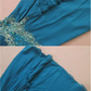 Elegant Teal Strapless Evening Gown Sequin Bodice Chiffon Prom Dress DP7617