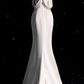 Elegant Satin One-Shoulder Mermaid Draped  Wedding Dress DP7673
