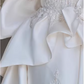 Glamorous Satin Sheath Oversized Bow Beaded Embroidery Wedding Dress DP7736