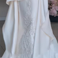 Glamorous Satin Sheath Oversized Bow Beaded Embroidery Wedding Dress DP7736