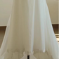 Elegant White Chiffon A-Line Lace Long Sleeve Wedding Dress DP7748