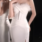 Vintage White Sparkle Halter-Neck Evening Gown Keyhole Cutout Mermaid Prom Dress DP7789