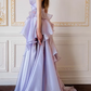 Romantic Lilac Prom Dress Sweetheart Ruffle Strapless Sweet 15 Quinceanera Ball Gown DP7859
