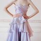 Romantic Lilac Prom Dress Sweetheart Ruffle Strapless Sweet 15 Quinceanera Ball Gown DP7859