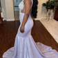 Glamorous Lavender Glitter Mermaid Prom Dress with Beaded Bodice DS4793