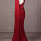 Robe de bal élégante en satin rouge, robe de soirée sirène bustier DP7892