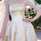 Robe de bal jaune bustier élégante ornée de nœuds pour Sweet 15 Quinceanera DP7935
