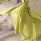 Chic Lime Green Strapless Ruffled Chiffon Prom Dress DP7970