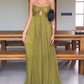 Luxury Elegant Olive Green Sweetheart Chiffon Evening Dress DP8098