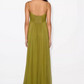 Luxury Elegant Olive Green Sweetheart Chiffon Evening Dress DP8098